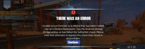 堡垒之夜手游提示there was an error是什么意思 there was an error怎么解决