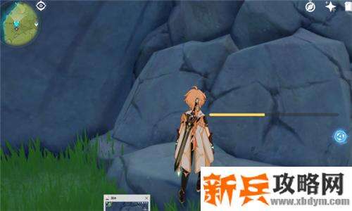 使用技能击碎面前的石头