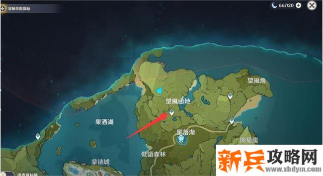 风属性地灵龛，望风山地，位于传送点的左上