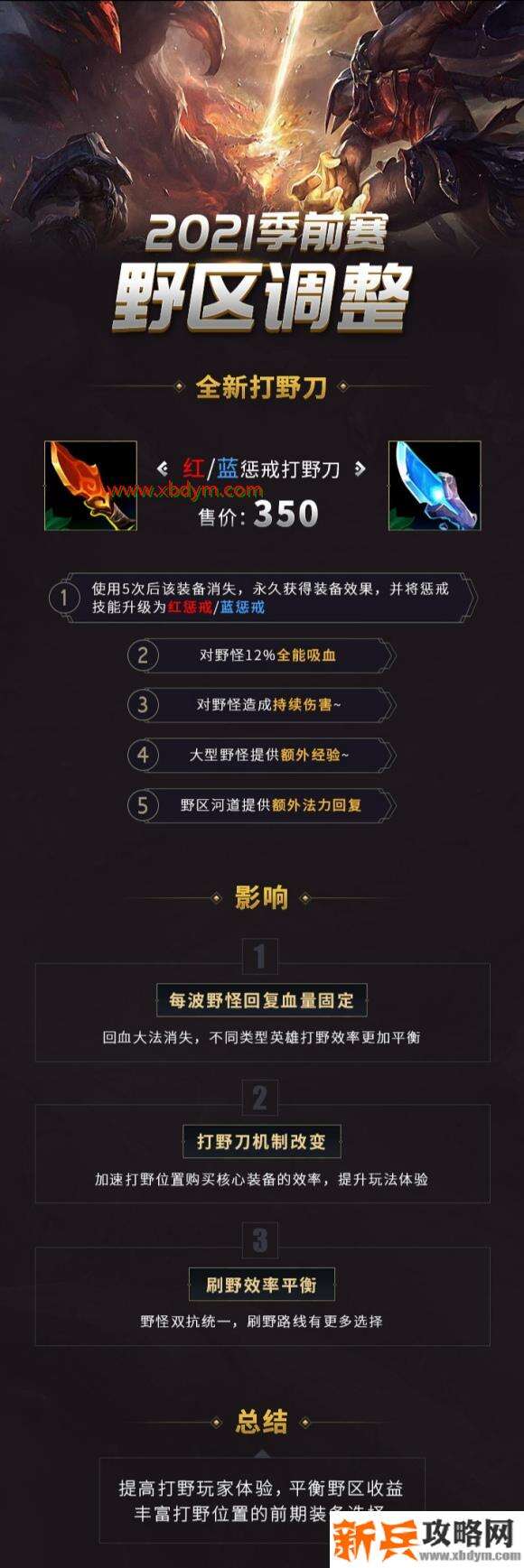 《LOL》2021季前赛打野刀改动一览