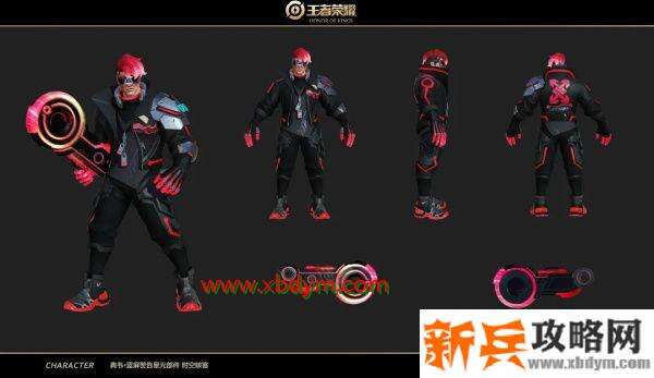 王者荣耀典韦蓝屏警告时空骇客星元部件怎么样 王者荣耀典韦蓝屏警告时空骇客星元部件展示