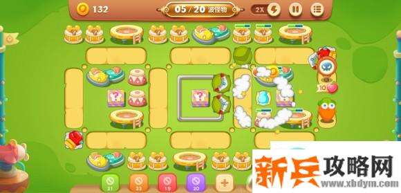 保卫萝卜3游乐场大作战第四关攻略