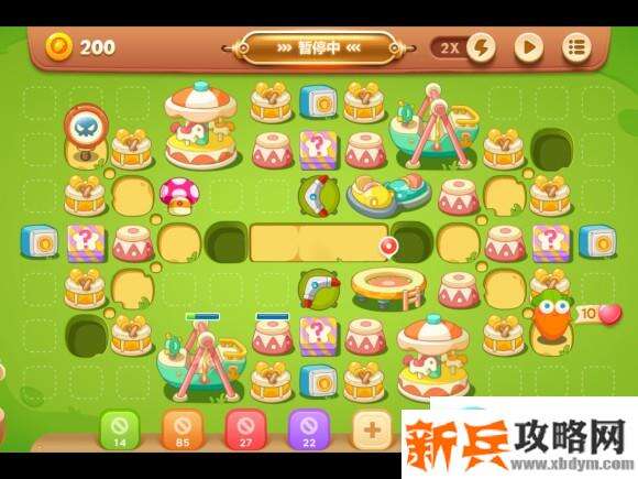 保卫萝卜3游乐场大作战第六关攻略