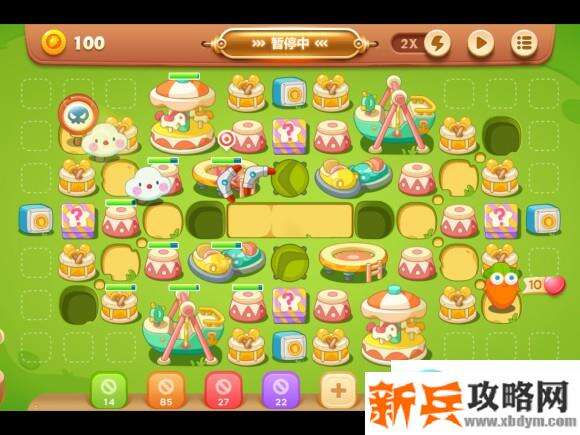 保卫萝卜3游乐场大作战第六关攻略