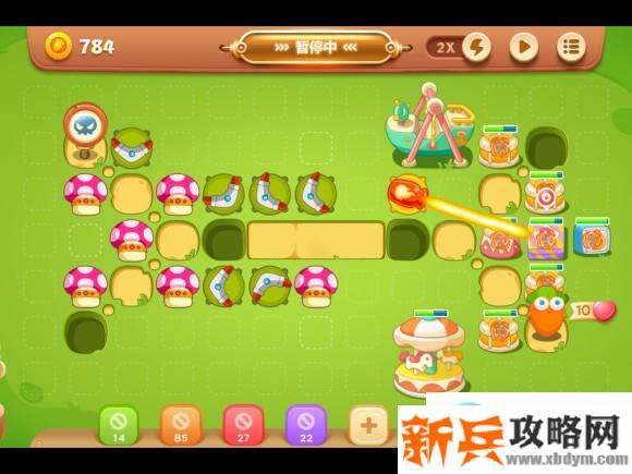 保卫萝卜3游乐场大作战第六关攻略