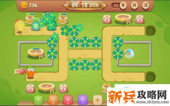 保卫萝卜3游乐场大作战第二关攻略