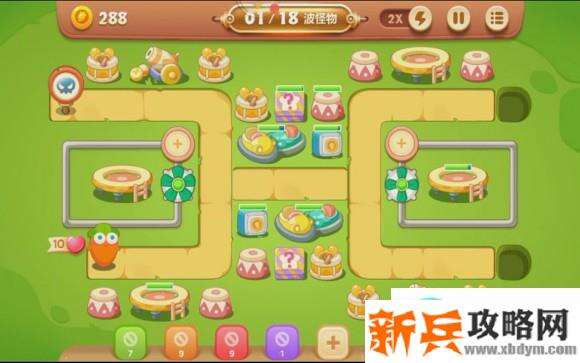 保卫萝卜3游乐场大作战第二关攻略
