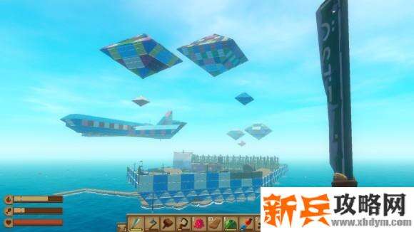 木筏求生《Raft》天花板怎么浮空？