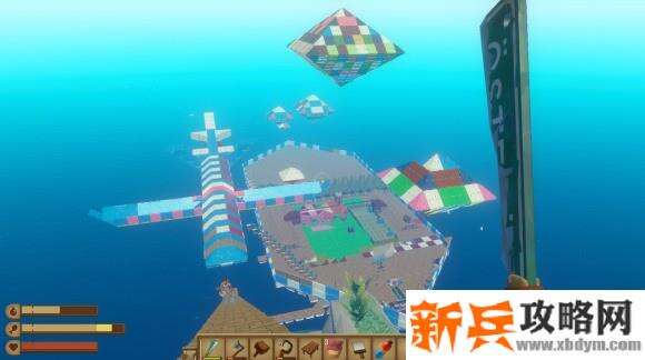 木筏求生《Raft》天花板怎么浮空？