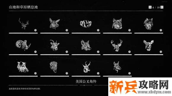 荒野大镖客2《RedDeadRedemption2》博物学动物图鉴100%收集攻略