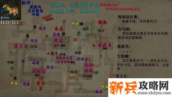 方舟生存进化手游11.25~12.1地牢攻略地图