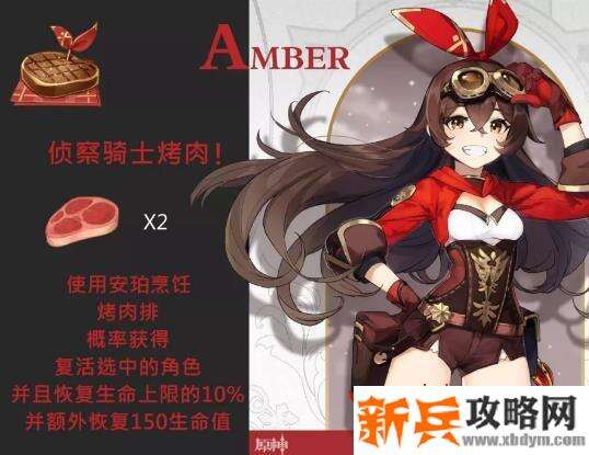 原神安柏特殊料理是什么 原神安柏专属食物及效果介绍