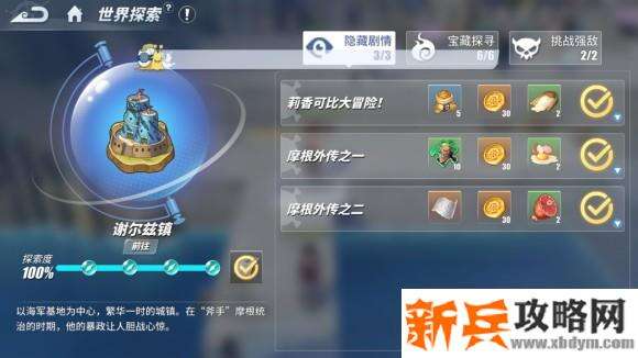 航海王热血航线谢尔兹镇探索任务、彩蛋及奖励攻略