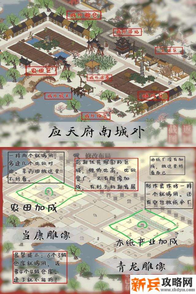 江南百景图应天府怎么布局？