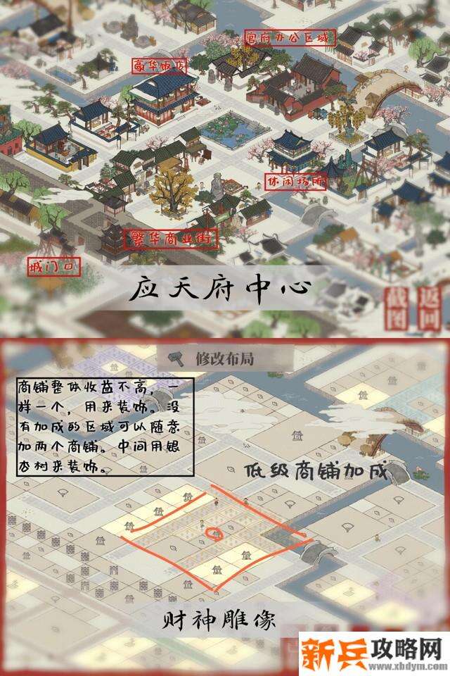 江南百景图应天府怎么布局？