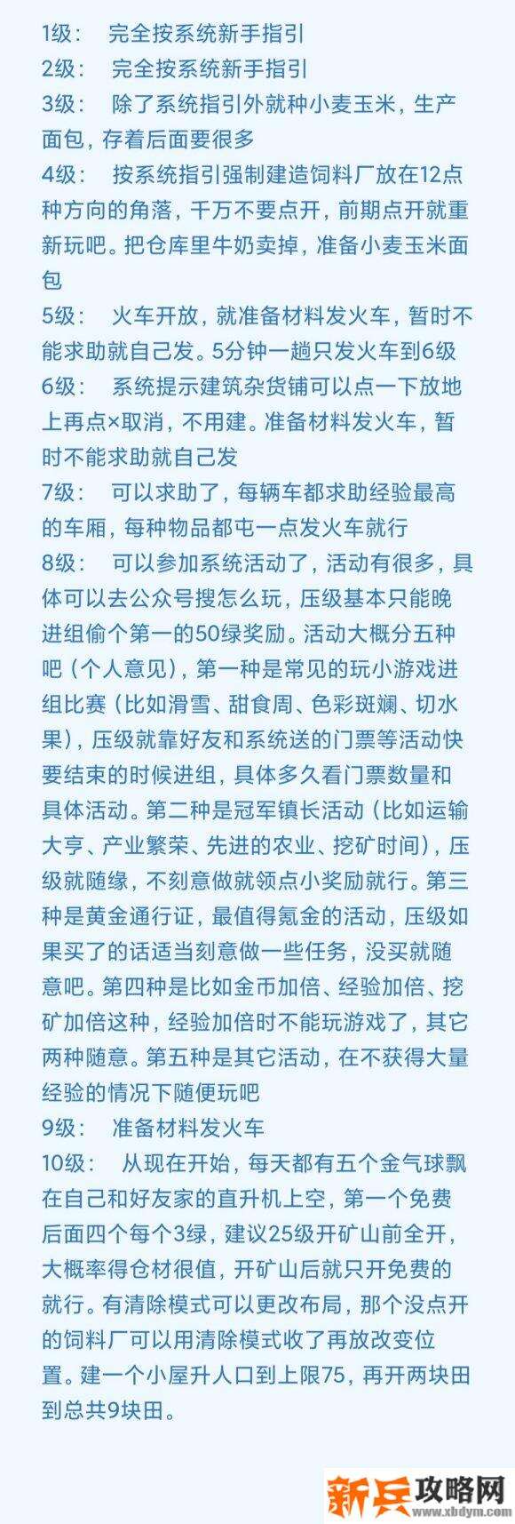 梦想城镇《Township》压级攻略