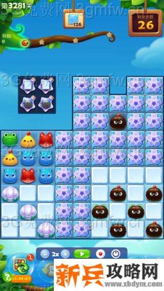 开心消消乐3281关怎么过？ 开心消消乐3281关三星攻略