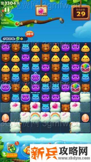 开心消消乐3304关怎么过？ 开心消消乐3304关三星攻略