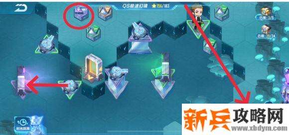 QQ飞车手游QS极速幻境第三期北地惊雷第四章怎么走？