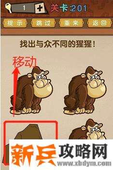 最强的大脑第201关【挑出与众不同的猩猩】答案攻略