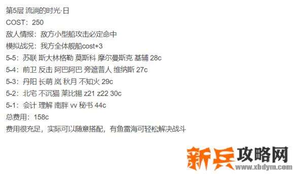 战舰少女r模拟演习作战第二期1-30层攻略