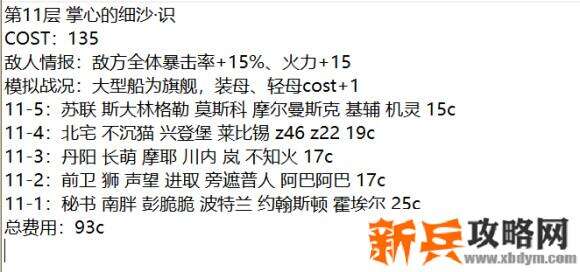 战舰少女r模拟演习作战第二期1-30层攻略