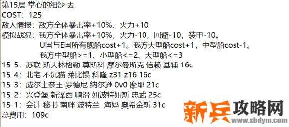 战舰少女r模拟演习作战第二期1-30层攻略