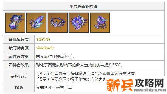 原神平雷圣遗物怎么获得