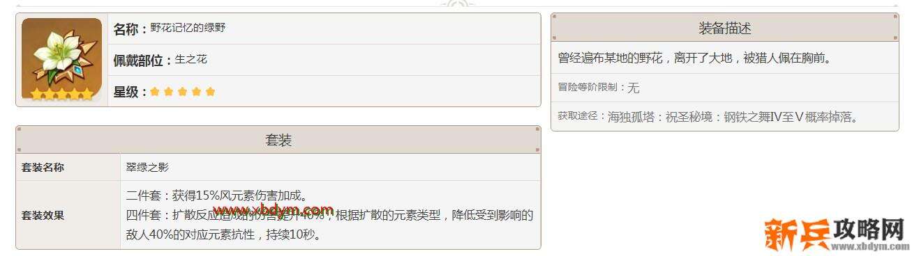 原神野花记忆的绿叶怎么获得