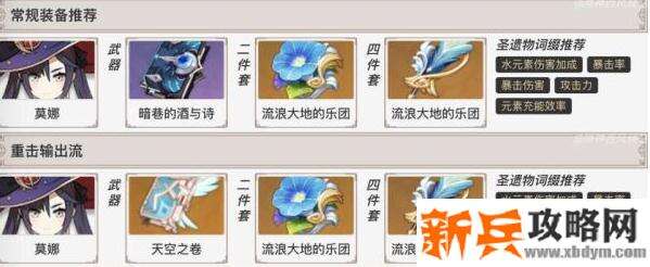 莫娜用什么武器和圣遗物