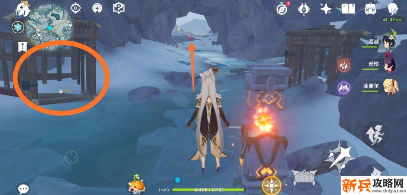 原神雪山笼子里的宝箱位置