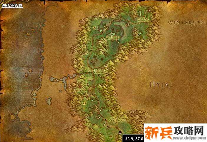 魔兽世界费伍德轻歌花坐标