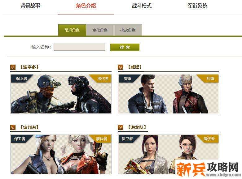 cf女性角色有哪些