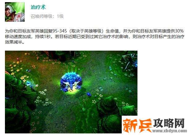 召唤师技能治疗术的作用是