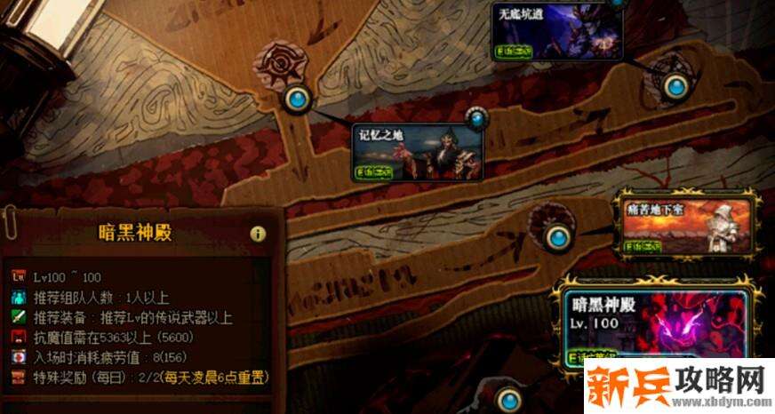 dnf黑暗神殿怎么去