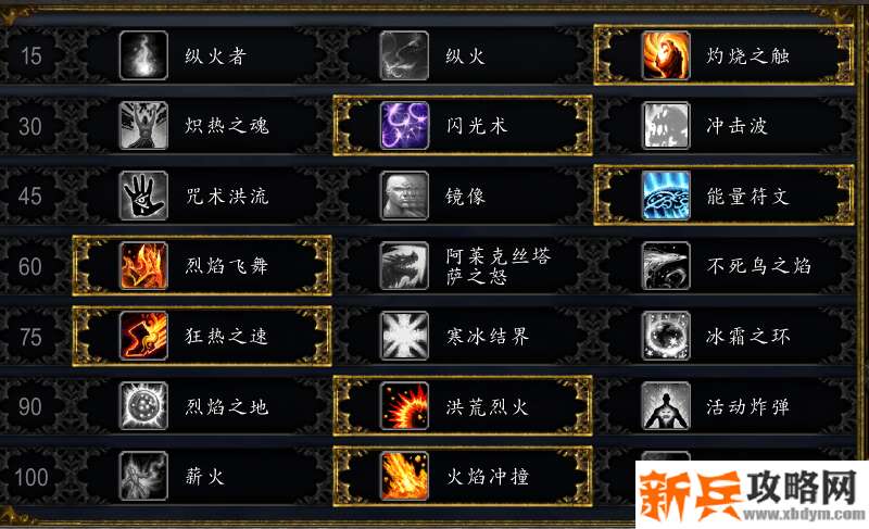 魔兽8.3火法天赋加点